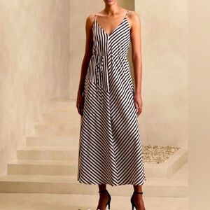 BANANA REPUBLIC GULLY ASYMMETRICAL SEAM MAXI DRESS M NWT